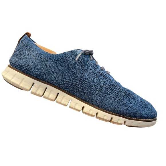 Cole Haan Grand.os Zerogrand Blue Fabric Wingtip Oxford Men 13 M Casual Comfort main image 7